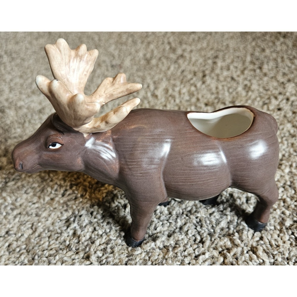 Vintage LOG CABIN SAKURA MOOSE CREAMER , David Carter‎ Brown